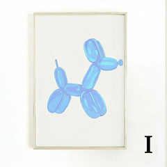 Modern Preppy Balloon Dog Canvas Print by Snagg A Print