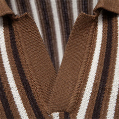 Men's "Ice Silk" Stripe Polo | 2026 Cooling Touch Summer Essential
