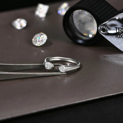 0.67CT Pear Cut Moissanite Wedding Ring - SnaggIt