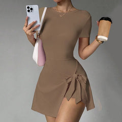 Women's Sports Skirt Dress | Tennis Golf Yoga Gym Running Workout Fitness One-Piece Athletic Dress