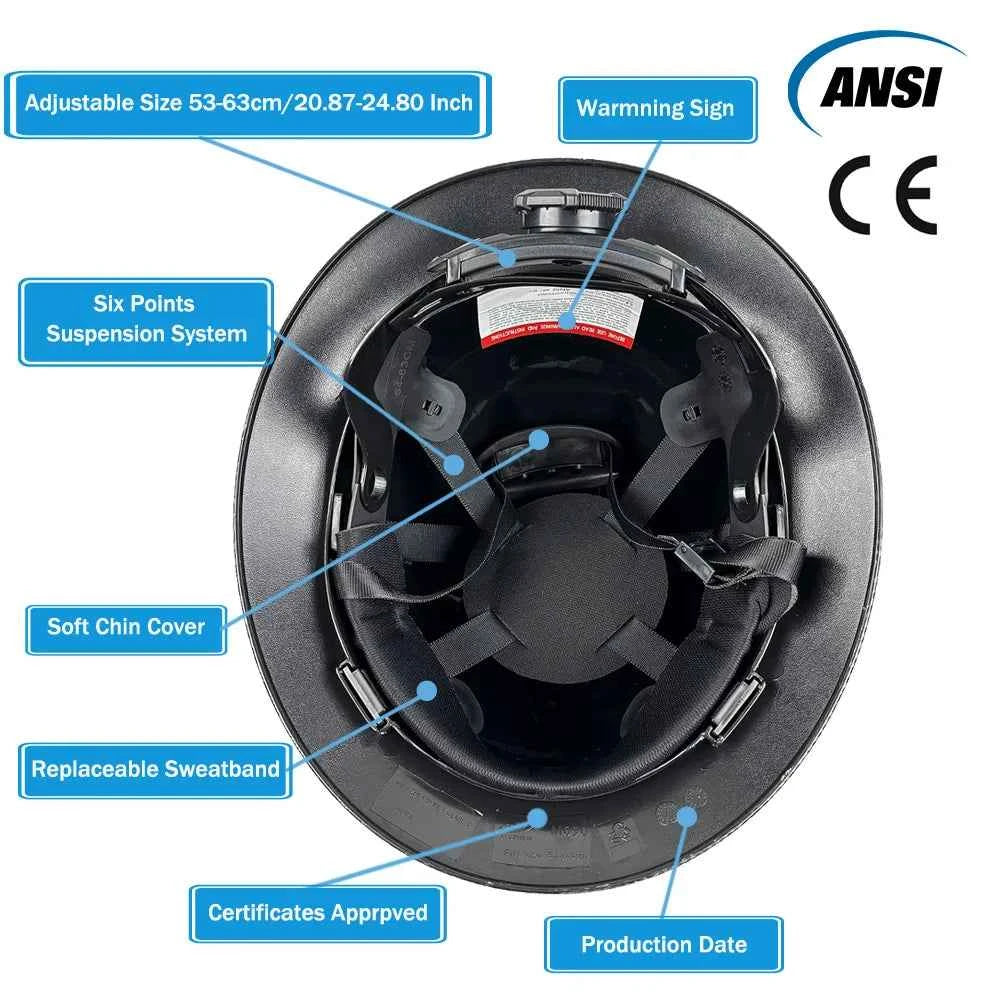 Full brim HDPE construction safety helmet – image 2