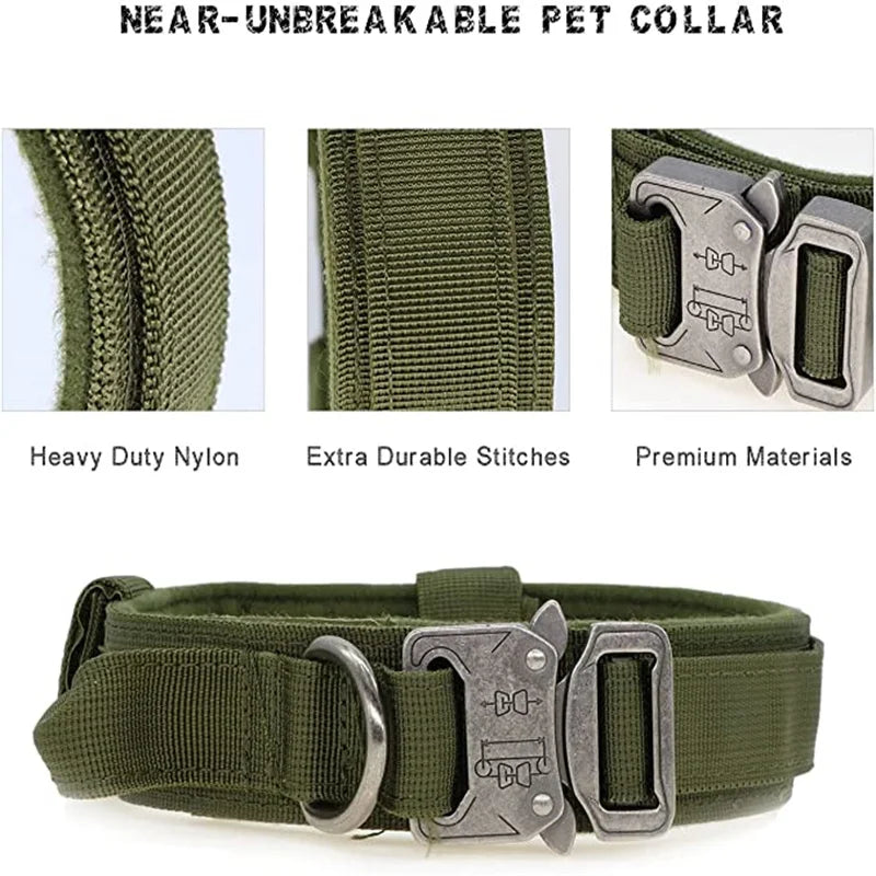 Tactical Dog Collar & Leash Set by Snagg A Leash
