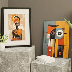 3-Piece Abstract Afro Bohemian Canvas Prints by Snagg A Print