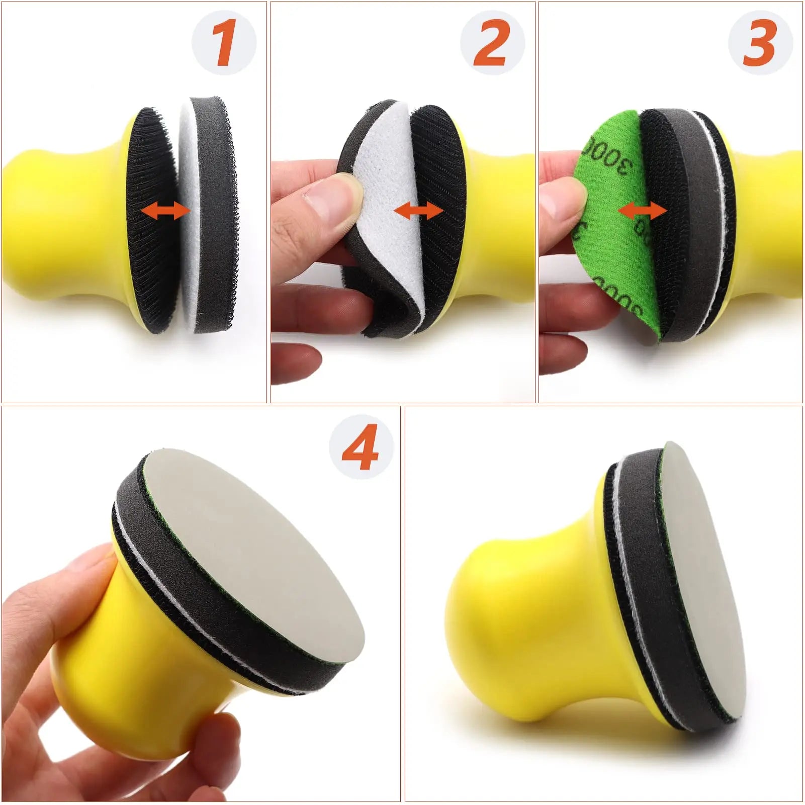 3" Car Headlight Restoration Kit – 26/37pcs Polishing Pads with Drill Backing Pad by Snagg A Restoration Kit