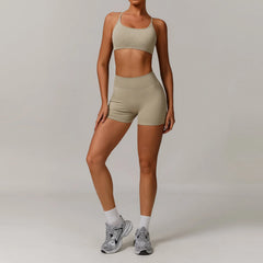 Women's 2/3-Piece Seamless Yoga Tracksuit | Gym Sports Bra & Leggings Fitness Set Sportswear