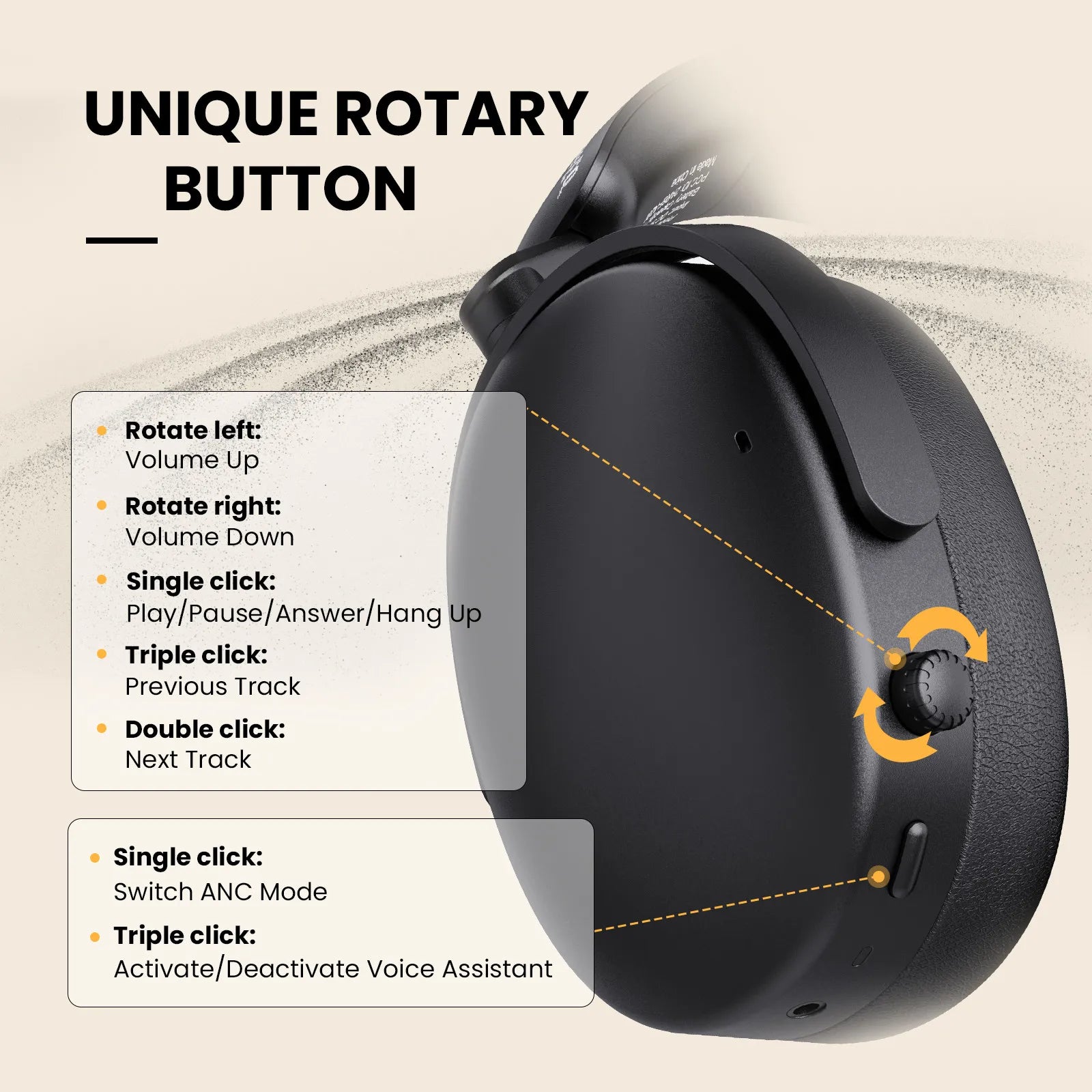 ANC Wireless Headphones | Bluetooth 5.4 Over-Ear Noise Cancelling Headset by Snagg A Headphone