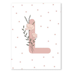 Pink Butterfly And Letters Wall Art by Snagg A Print