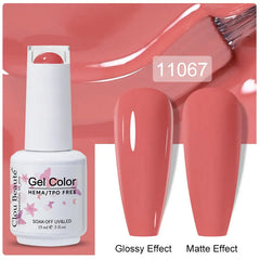 Professional 15ml HEMA & TPO Free Gel Polish – High-Performance Red & Multi Tone Semi Permanent Varnish