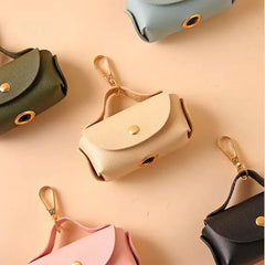 Premium Faux Leather Waste Bag Holder | Stylish & Portable Pet Cleanup Organizer