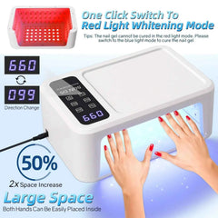 Ultra High Power 480W Professional UV/LED Nail Station – 108 LED Beads & Skin Whitening Red Light Mode