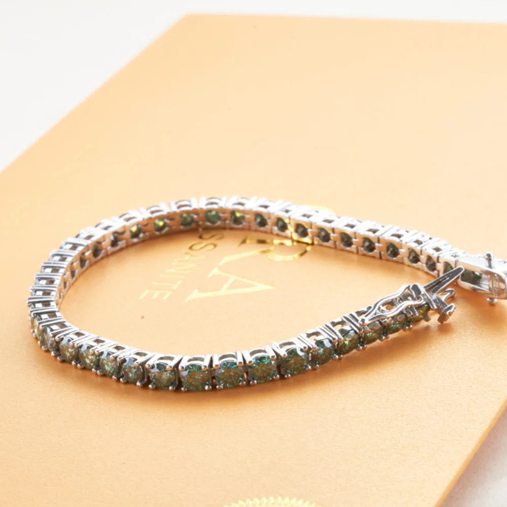 3mm / 4mm / 5mm D-Color Moissanite Tennis Bracelet - Bracelets