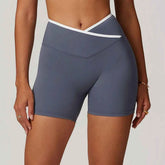 Women's V-Waist High Waist Yoga Shorts | Breathable Running Cycling Gym Fitness Workout