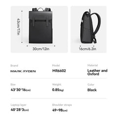 Classic Business Leather Backpack - SnaggIt