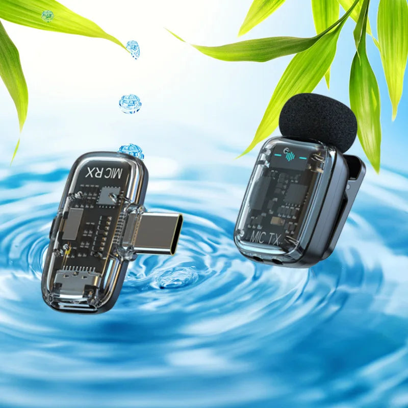 Wireless Lavalier Microphone – 2.4G Stereo Lapel Mic with Noise Cancelling for Smartphone by Snagg A Microphone