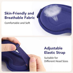 USB Electric Heated Eye Mask – 3D Vibration Eye Massager & Sleep Shading Relief System