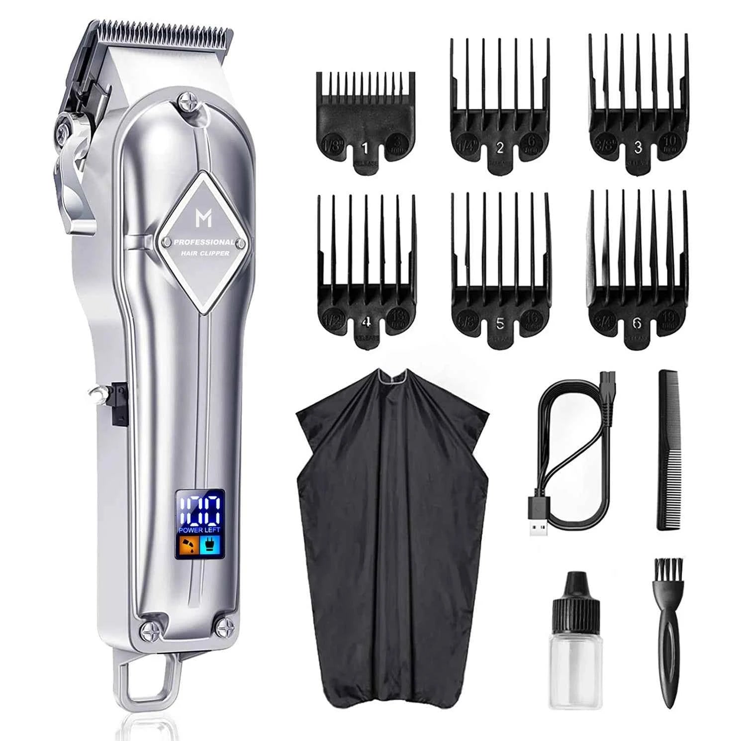 Professional 2 Piece Cordless Grooming Suite – All in One Master Clipper & Precision T Blade Trimmer Kit