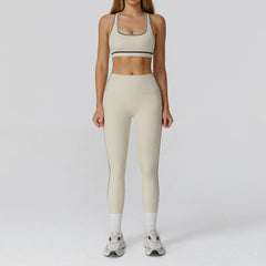 Women's 2/3-Piece Yoga Clothes Set | High Waist Leggings Running Bra Workout Tracksuit Gym Outfits