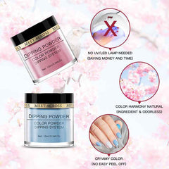 Professional Dipping Nail Powder System – 5g/10g High Pigment Nude, Pink & Glitter DIY Art Collection
