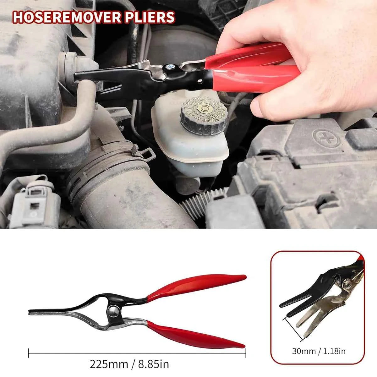 8 Pcs Professional Auto Hose Clamp & Trim Removal Plier Set | Carbon Steel Master Mechanic Kit