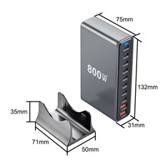 1000W GaN 10-Port USB-C Desktop Charging Station | PD3.1 Fast Charger for iPhone Samsung Laptop