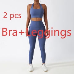 Women's 2/3-Piece Soft Breathable Yoga Set | High Waist Fitness Gym Suit Tracksuit Workout Clothes