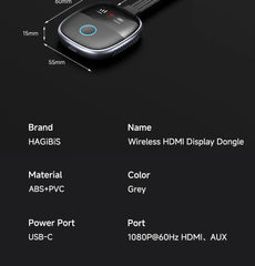 Wireless HDMI Transmitter & Receiver Kit for Streaming from Laptop to TV or Projector by Snagg An HDMI Transmitter