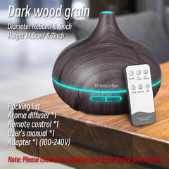 500ml Wood Grain Ultrasonic Aroma Diffuser & Humidifier