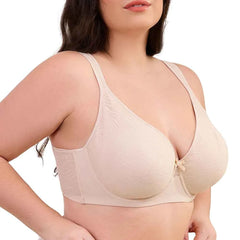 Plus Size Floral Lace Minimizer Bra | Underwire Full Coverage Unpadded High Support