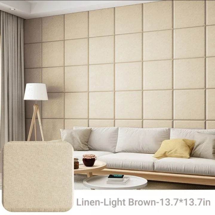 3D Self-Adhesive Linen Wall Panel Stickers - SnaggIt
