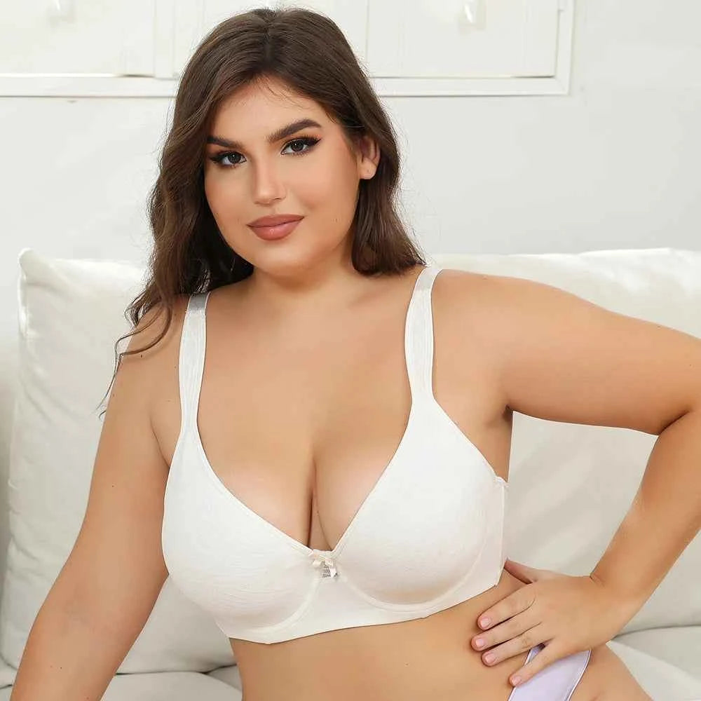 Plus Size Lace Minimizer Bra | Underwire Lifting High Support Full Coverage Unpadded Large Cup