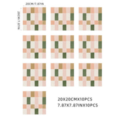 Retro Pink & Green Vinyl Tile Stickers by Snagg A Vinyl Sticker