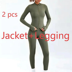 Women's 2/3-Piece Soft Breathable Yoga Set | High Waist Fitness Gym Suit Tracksuit Workout Clothes