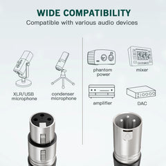 Male to Female Audio Cord for Dynamic or Condenser Mics, Mixers & Sound Cards by Snagg A Microphone Cable