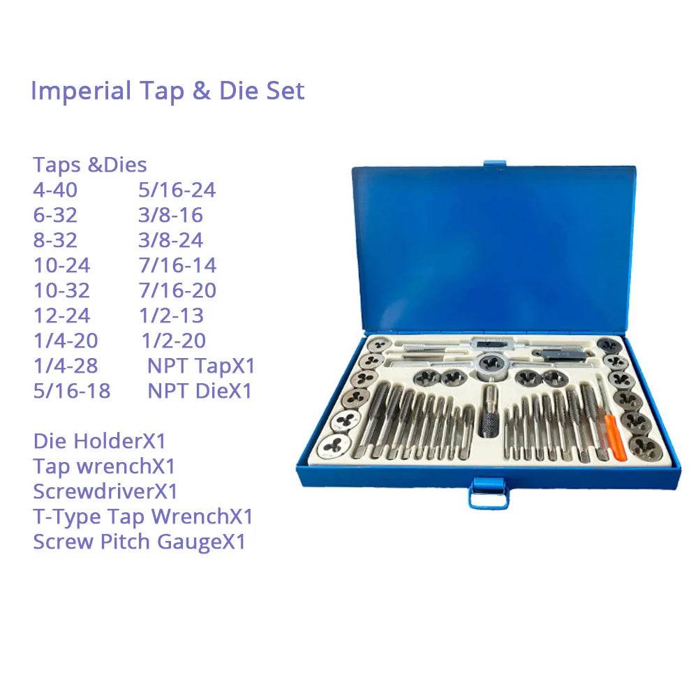 40-Piece SAE Tap & Die Set - SnaggIt