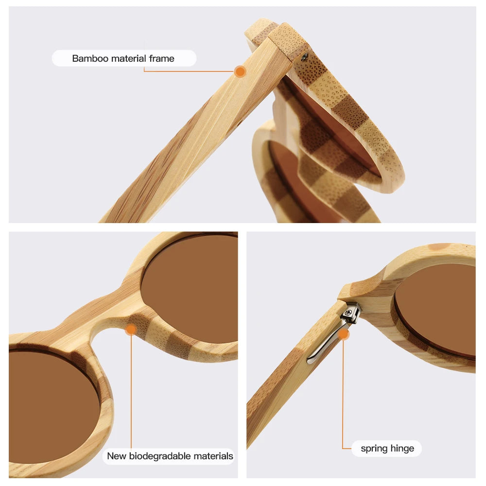 Natural Zebra Bamboo Polarized Sunglasses by Snagg It Sunglasses