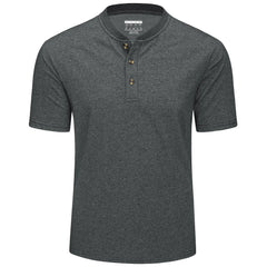 Men's Cotton Blend Henley | Soft 3-Button Summer Fashion Tee