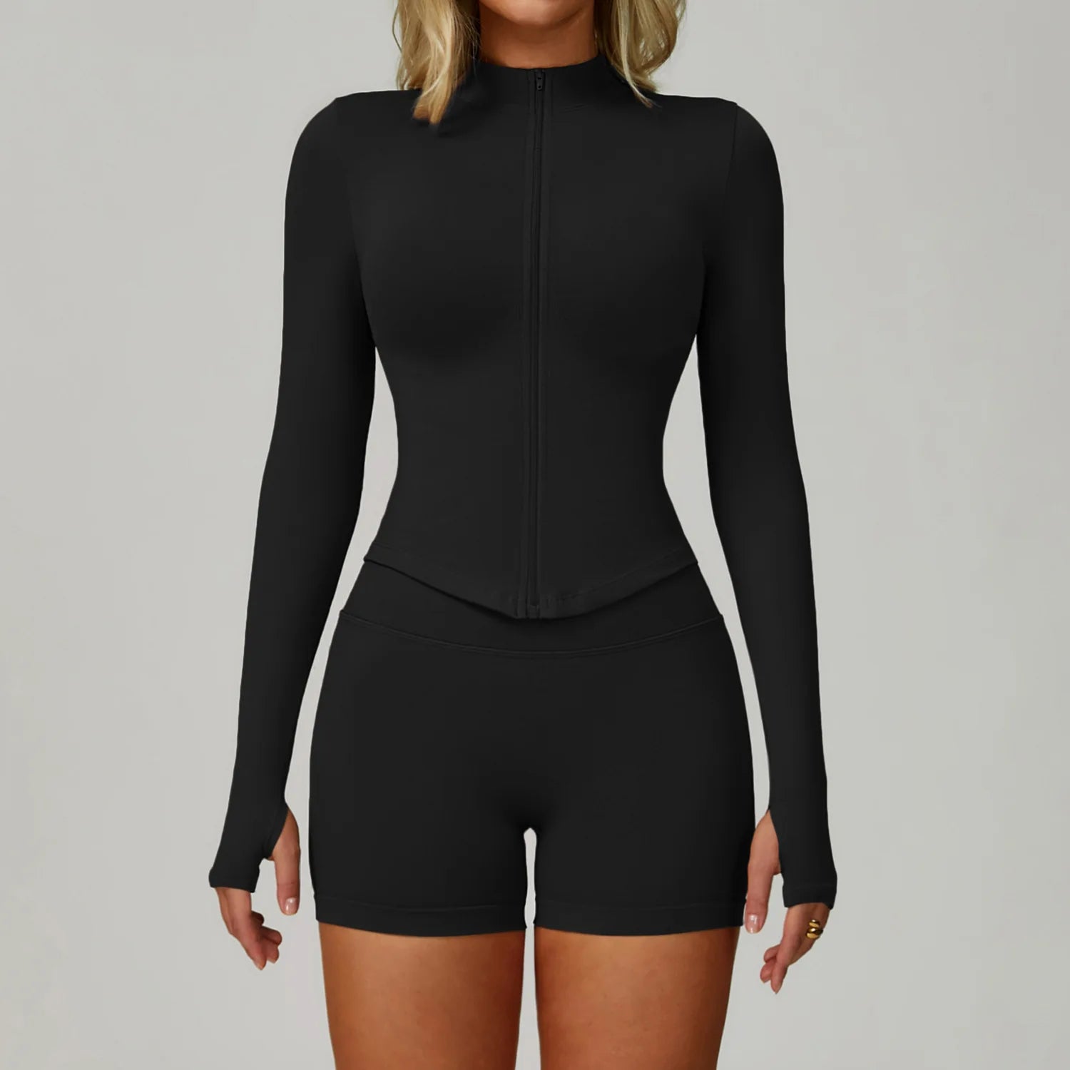 Women's 2/3-Piece Seamless Yoga Set | Gym Workout Suit Fitness Bra Crop Top Long Sleeve Leggings