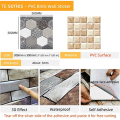 Imitation Brick & Cobblestone Wall Stickers by Snagg A Wall Sticker