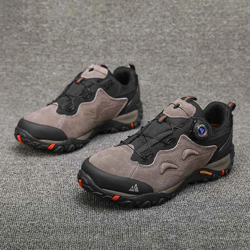 Mid-Top Trekking Shoes – Quick-Lace Turnbuckle Hiking Shoes with Cotton Lining