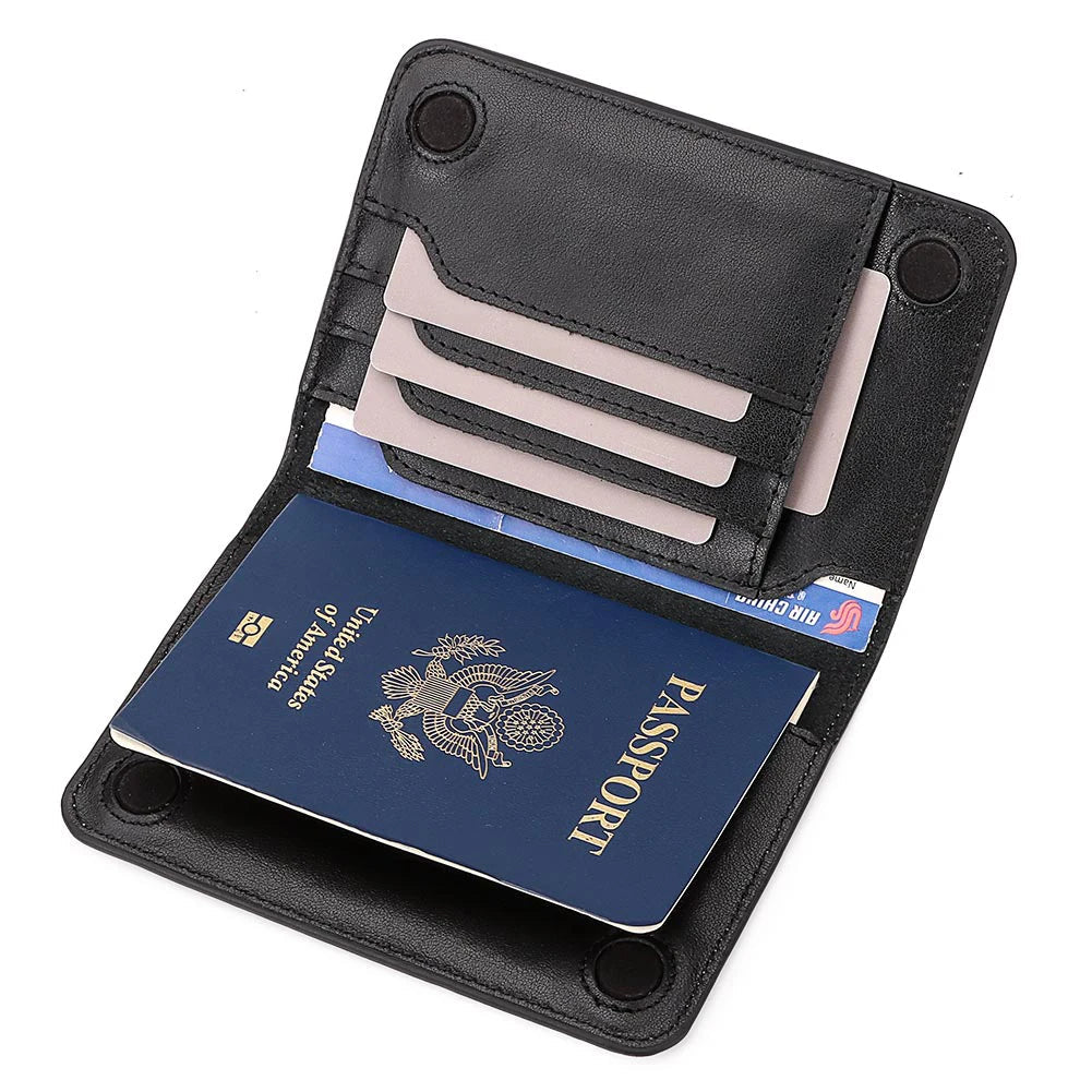 Genuine Leather RFID Passport Holder by Snagg It Wallet
