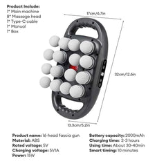 8/16 Heads Body High Frequency Vibration Massage Gun