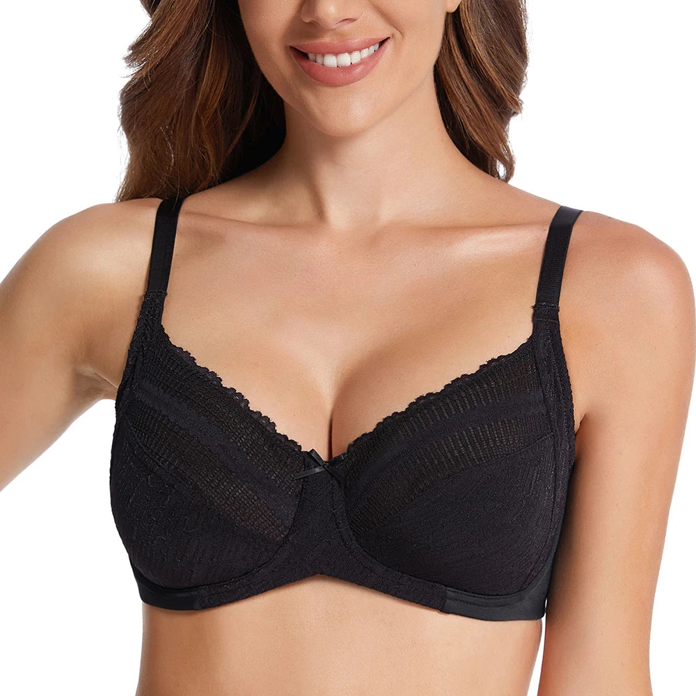 Plus Size Minimizer Bra | Underwire Full Coverage Non-Padded Ultra-Thin High Support