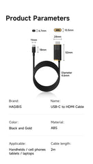 Portable TV Dock – USB-C to HDMI 8K@60Hz HDR, 100W PD for Switch 2, Steam Deck & ROG Ally
