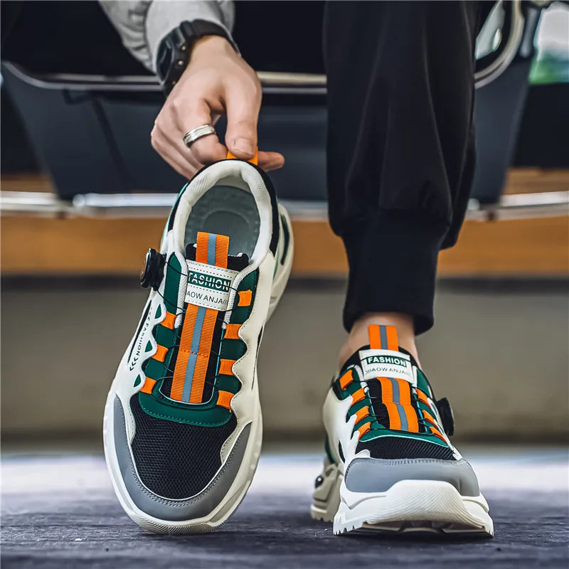 Men’s Korean Rotating Shoelace Sneakers by Snagg A Shoes