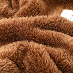 Winter Double Fleece High Collar Dog Coat