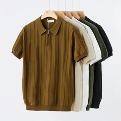 Vintage Knitted Polo | England Style Summer Business Casual