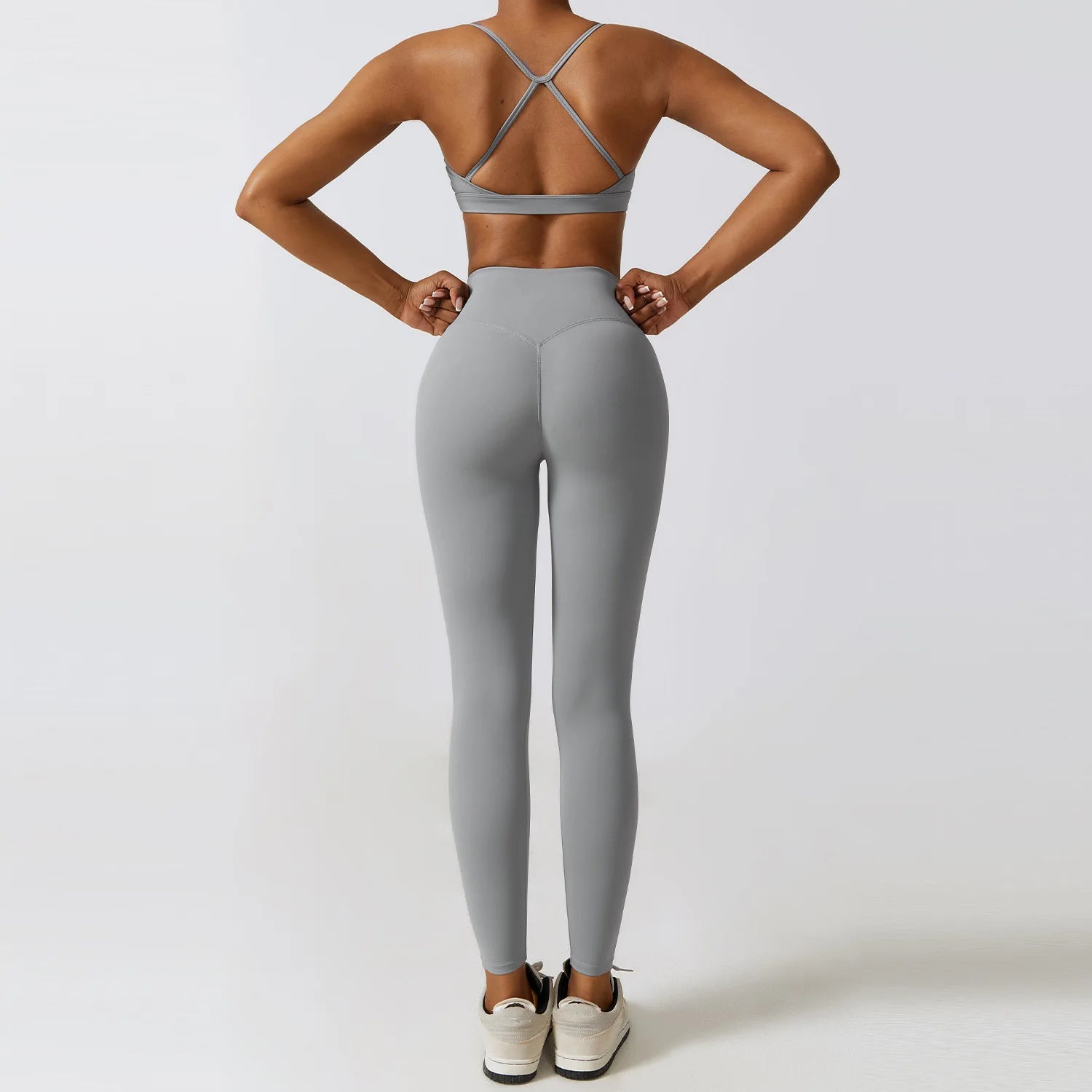 Women's 2/3-Piece Yoga Suit | Fitness Bra Crop Top Long Sleeve Gym Legging Athletic Sportswear
