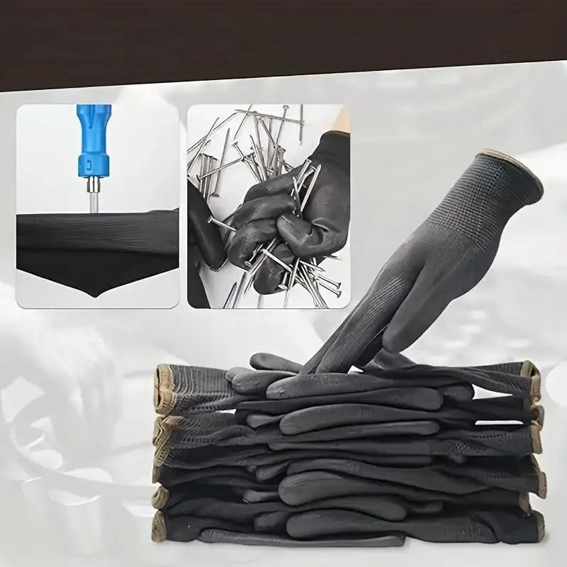 12 Pairs Protective Work Gloves by Snagg A Gloves