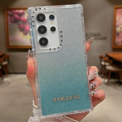 3 in 1 Clear Gradient Glitter Case For Samsung Galaxy S25 Series by Snagg A Phone Case
