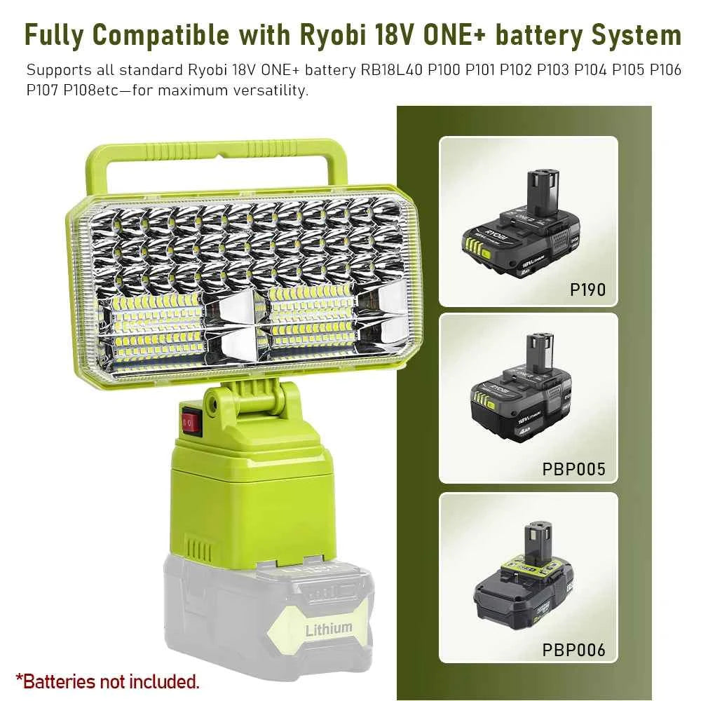 40W LED work light for Ryobi 18V batteries – image 3